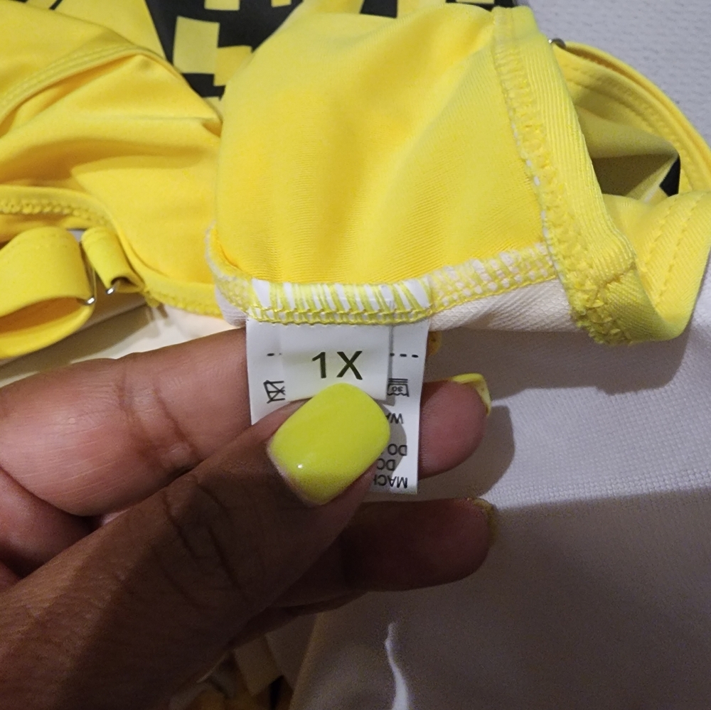 Sunflower 2 piece Swimsuit Tankini with shorts 1X - Picture 4 of 4